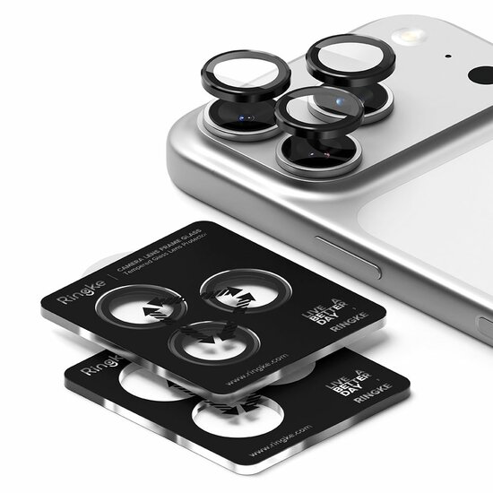 Ringke glazen Camera iPhone 17 Pro / 17 Pro Max beschermer 2 pack zwart