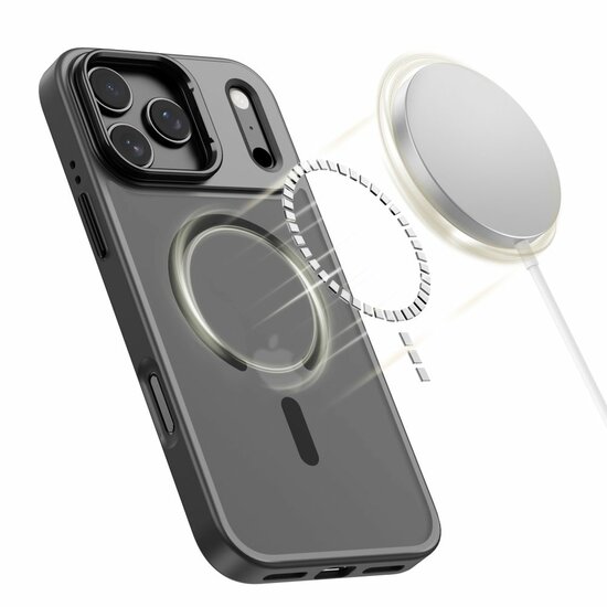 TechProtection MagStand MagSafe iPhone 17 Pro Max hoesje zwart