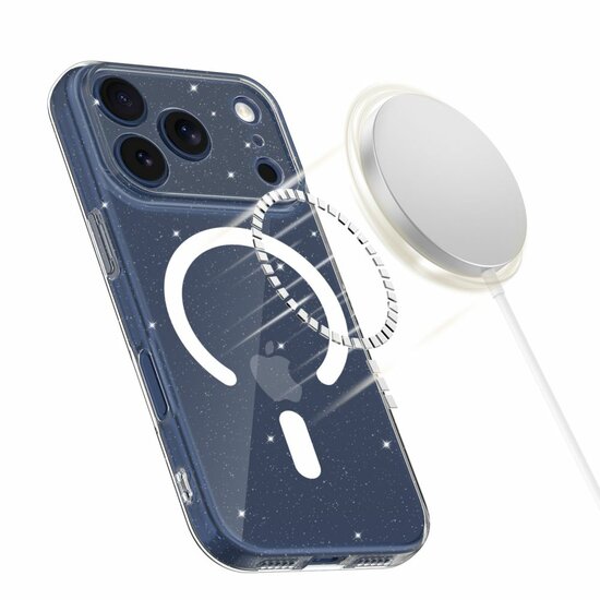 TechProtection Air MagSafe iPhone 17 Pro Max hoesje glitter