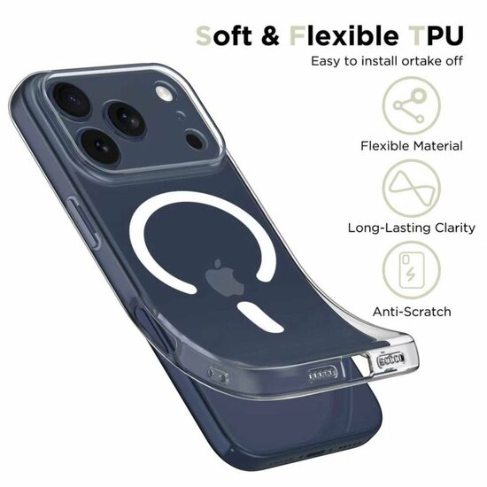 TechProtection Air MagSafe iPhone 17 Pro Max hoesje transparant