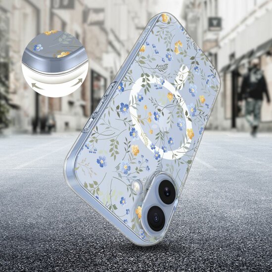 TechProtection Air MagSafe iPhone 17 hoesje flowers