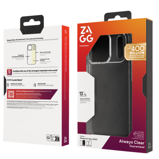 ZAGG Crystal Palace iPhone 17 Pro hoesje doorzichtig