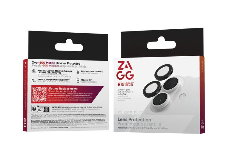 ZAGG InvisibleShield iPhone 17 camera protector zwart