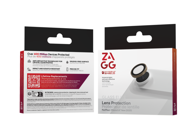 ZAGG InvisibleShield iPhone 17 Air camera protector sand
