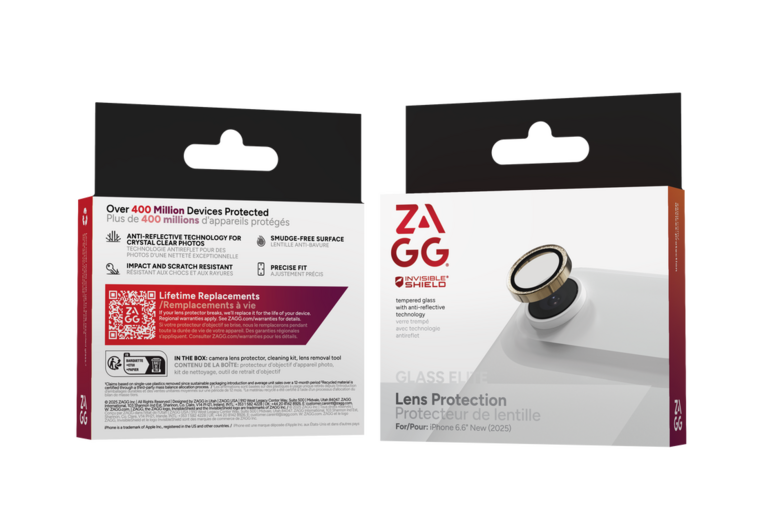 ZAGG InvisibleShield iPhone 17 Air camera protector goud glitter