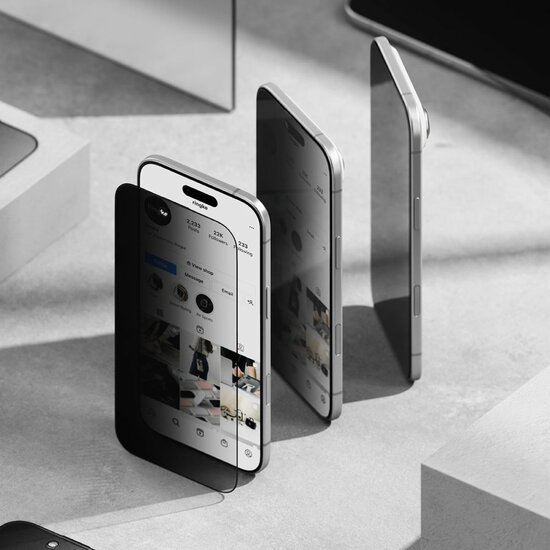 Ringke Easy Slide Privacy glazen iPhone Air screenprotector 2 pack