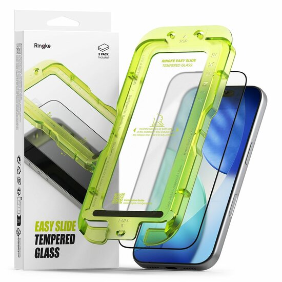 Ringke Easy Slide glazen iPhone 17 Pro Max screenprotector 2 pack