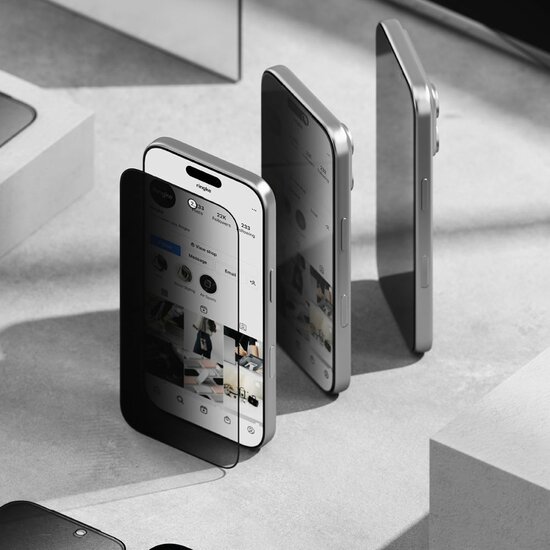 Ringke Easy Slide Privacy glazen iPhone 17 Pro Max screenprotector 2 pack