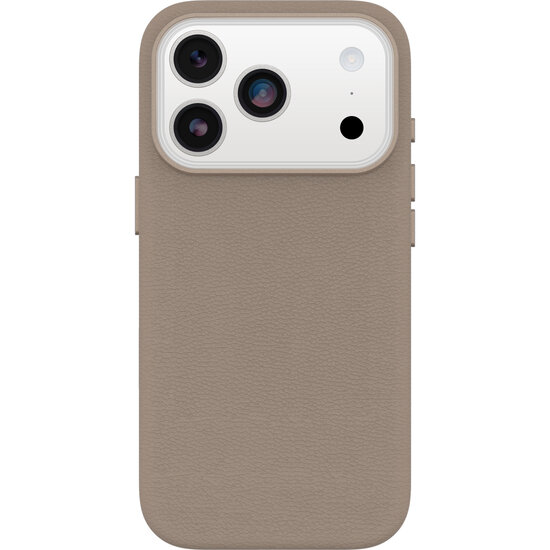 OtterBox Symmetry Leather iPhone 17 Pro hoesje grijs
