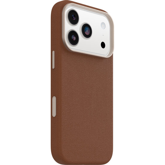 OtterBox Symmetry Leather iPhone 17 Pro hoesje bruin