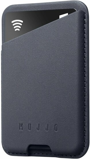 Mujjo leren MagSafe Card Wallet hoesje basalt