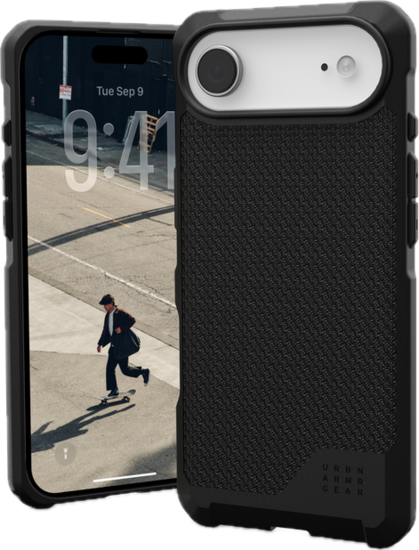 UAG Metropolis LT MagSafe iPhone 17 Air hoesje kevlar zwart