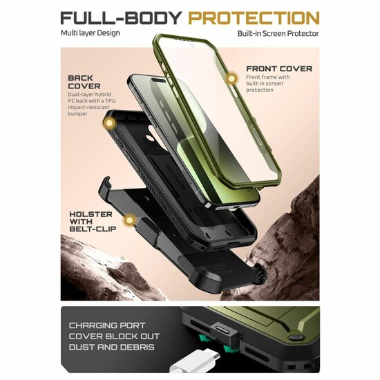 Supcase Unicorn Beetle Pro iPhone 17 hoesje groen