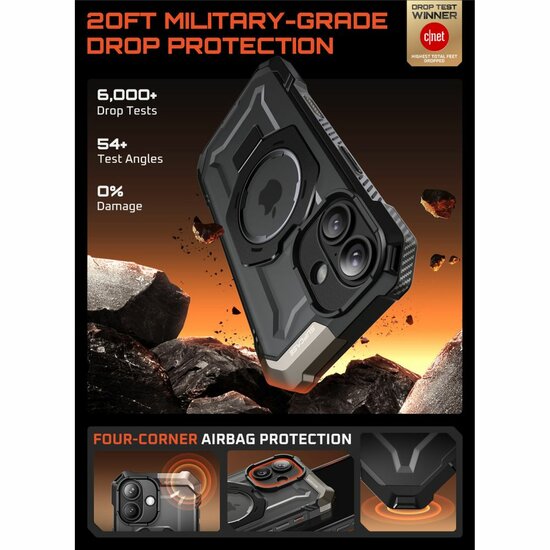 Supcase UB Grip MagSafe iPhone 17 hoesje zwart