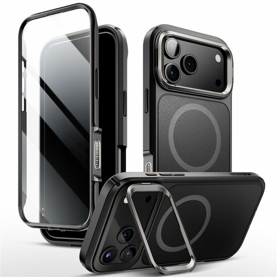 Supcase Ares Flip MagSafe iPhone 17 Pro Max hoesje zwart