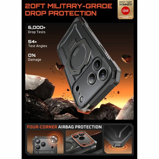 Supcase UB Grip MagSafe iPhone 17 Pro Max hoesje grijs