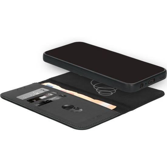 Mobiparts leren 2 in 1 Wallet iPhone 17 Pro Max hoesje zwart