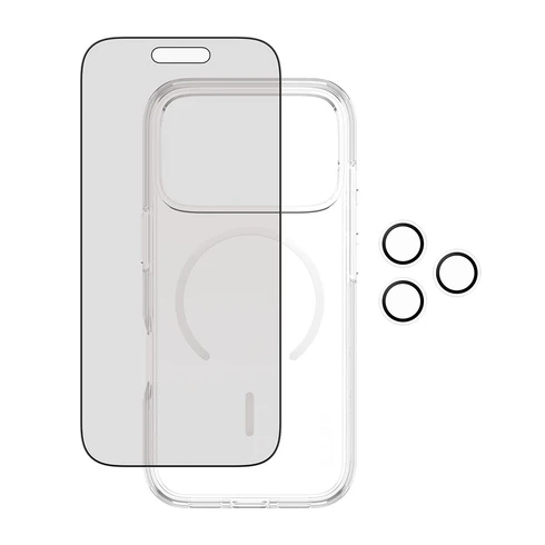 PanzerGlass Privacy 3 in 1 bundel iPhone 17 Pro hoesje screen en camera protector