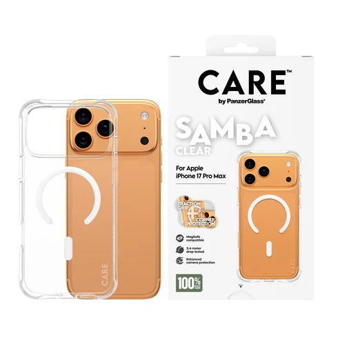PanzerGlass CARE Samba MagSafe iPhone 17 Pro Max hoesje transparant