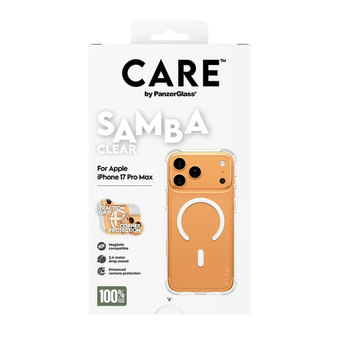 PanzerGlass CARE Samba MagSafe iPhone 17 Pro Max hoesje transparant