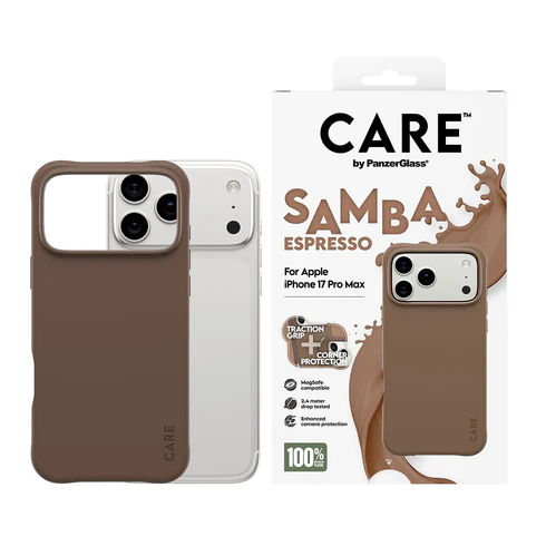 PanzerGlass CARE Samba MagSafe iPhone 17 Pro Max hoesje bruin