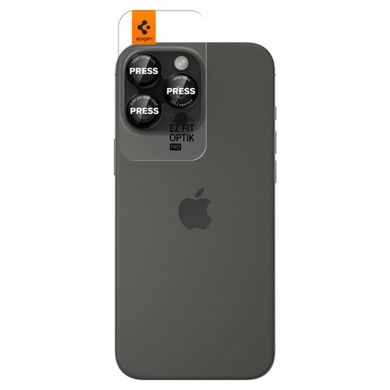 Spigen Optik EZ Fit iPhone 17 / 16 / 15 Pro / iPhone 17 / 16 / 15 Pro Max camera beschermer 2 pack