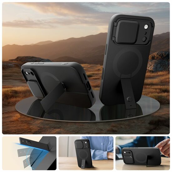 TechProtection Kevlar MagSafe iPhone 17 Pro Max hoesje zwart