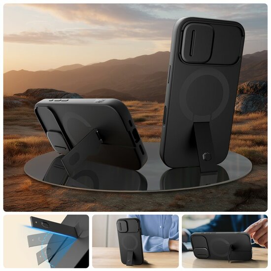 TechProtection Kevlar Aura MagSafe iPhone 17 hoesje zwart