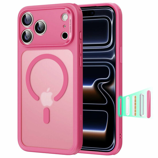 ESR Classic Hybrid camera control iPhone 17 Pro hoesje roze