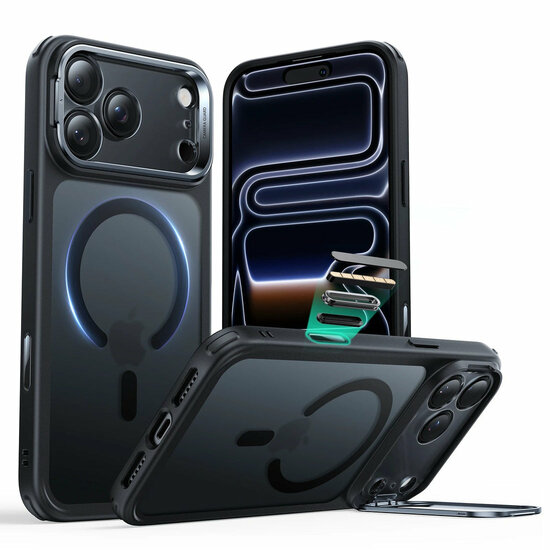 ESR Classic Hybrid Stand CC iPhone 17 Pro Max hoesje zwart