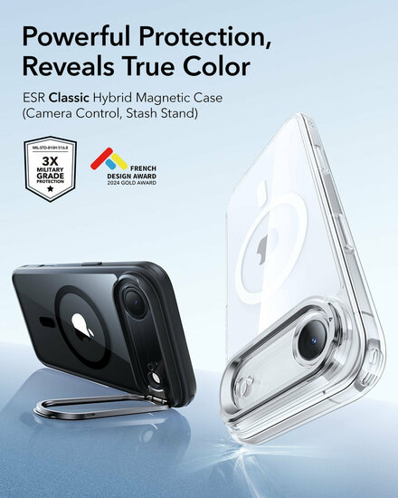 ESR Classic Hybrid Stand CC iPhone Air hoesje zwart