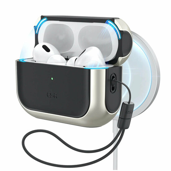 ESR Orbit Hybrid AirPods Pro 3 hoesje titanium