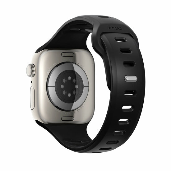Nomad Tempo FKM Apple Watch 46 /&nbsp;45 mm bandje zwart