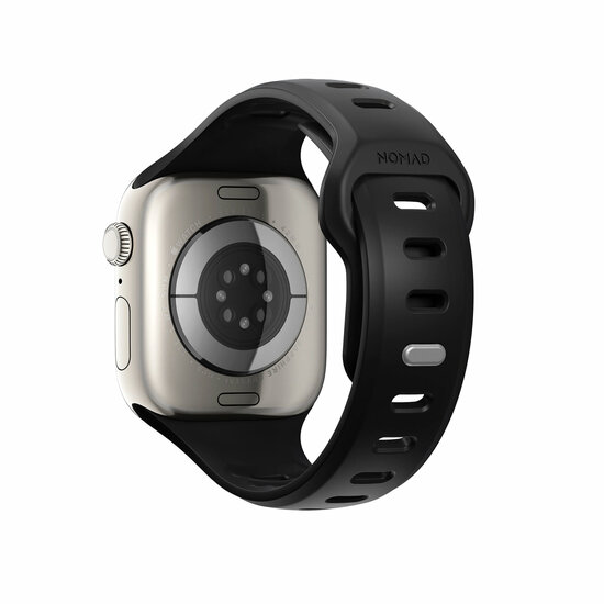 Nomad Tempo FKM Apple Watch 41 / 40 mm bandje zwart