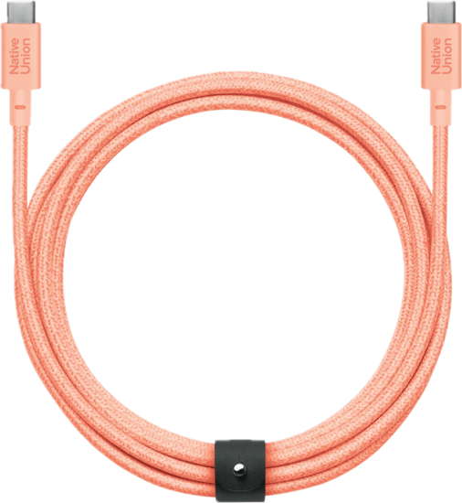 Native Union Belt XL USB-C naar USB-C 3 meter kabel apricot