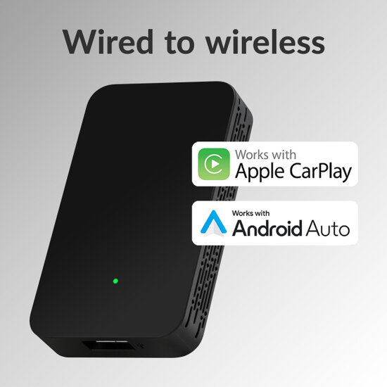Mobilize Adapter voor draadloze wireless Apple CarPlay of Android Auto