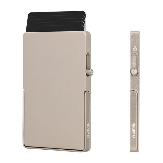Valenta Aluminium MagSafe kaarthouder met stand titanium
