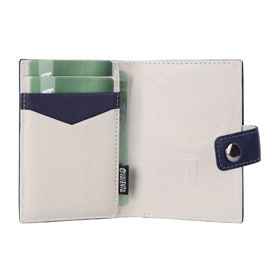 Valenta leren Luxe Card Wallet met MagSafe navy