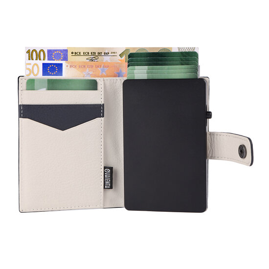 Valenta leren Luxe Card Wallet met MagSafe navy