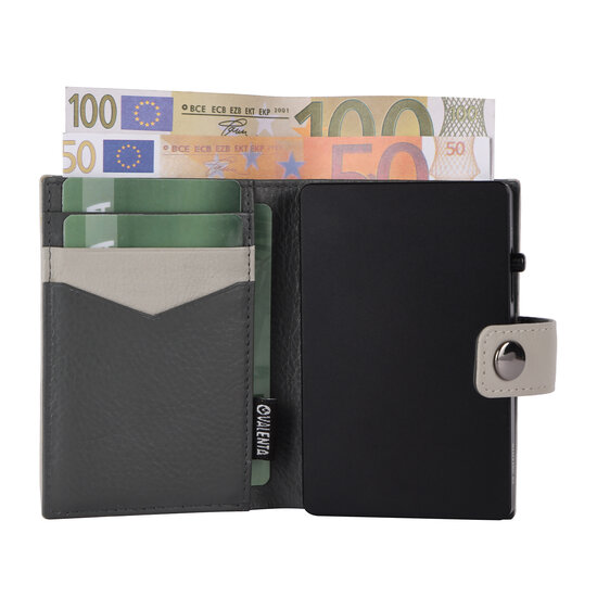Valenta leren Luxe Card Wallet met MagSafe creme