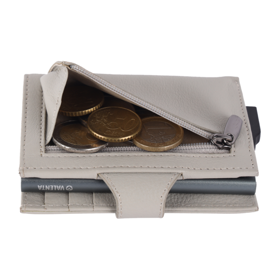 Valenta leren Luxe Card Wallet pasjeshouder creme