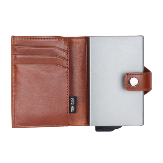 Valenta leren Luxe Card Wallet pasjeshouder cognac