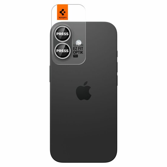 Spigen Optik EZ Fit iPhone 17 / 16 / iPhone 16 Plus camera beschermer 2 pack zilver