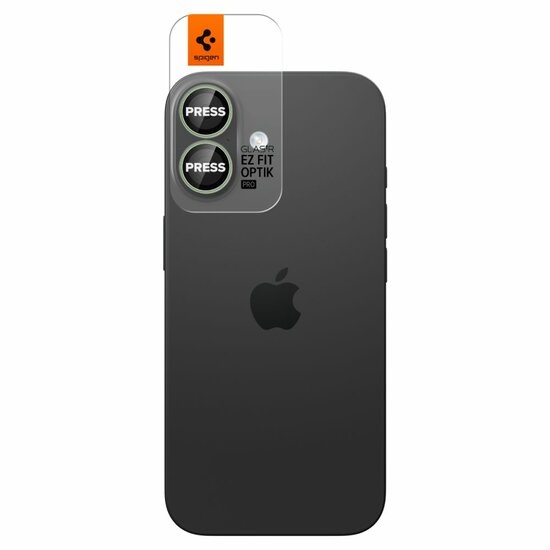 Spigen Optik EZ Fit iPhone 17 / 16 / iPhone 16 Plus camera beschermer 2 pack groen
