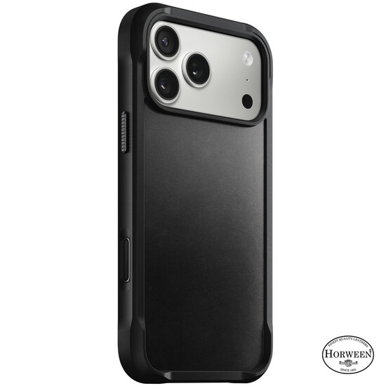 Nomad Rugged Horween Leather iPhone 17 Pro Max hoesje zwart