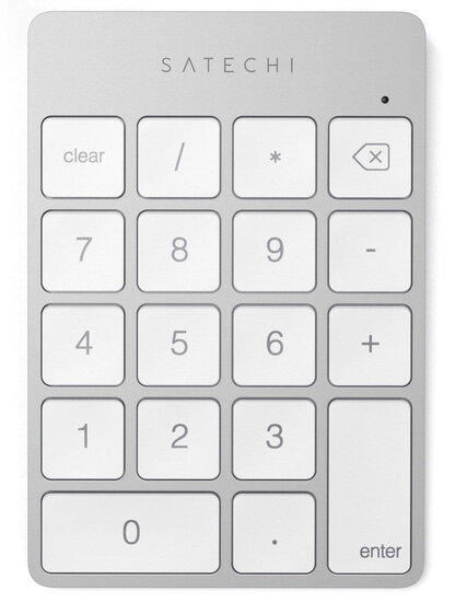 Satechi Slim Aluminum Bluetooth Keypad met USB-C zilver