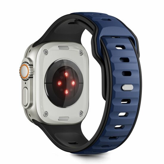 TechProtection Icon Apple Watch 49 / 46 / 45 / 44 mm bandje zwart / navy