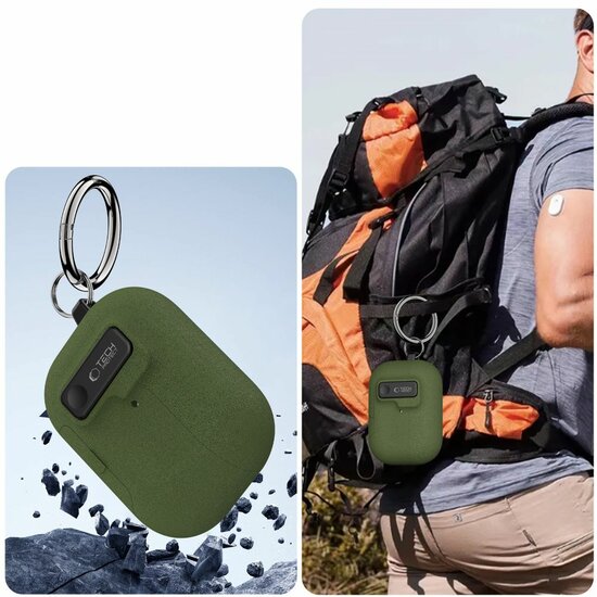 TechProtection Slim AirPods Pro 3 hoesje groen