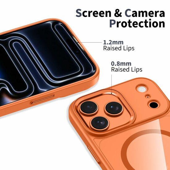TechProtection Hybrid MagSafe iPhone 17 Pro hoesje oranje