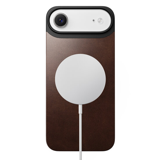 Nomad Magnetic Leather Back iPhone Air hoesje bruin